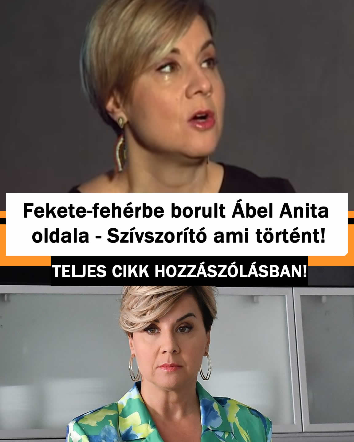 Fekete-fehérbe borult Ábel Anita oldala – Szívszorító ami történt!