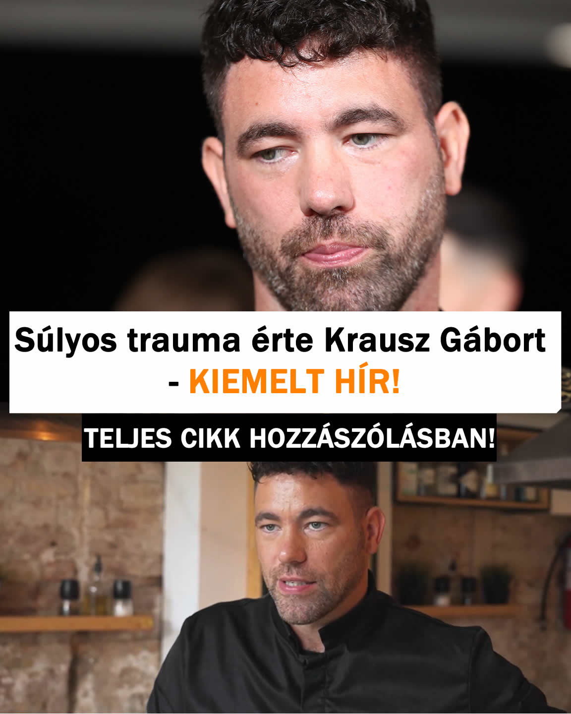 Súlyos trauma érte Krausz Gábort – KIEMELT HÍR!