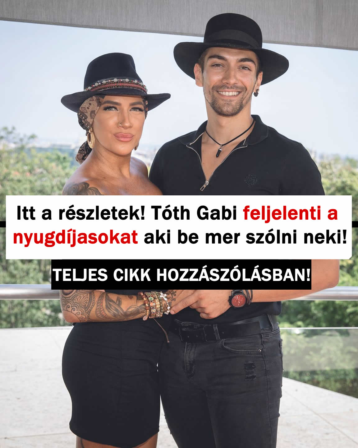 Itt a részletek! Tóth Gabi feljelenti a nyugdíjasokat aki be mer szólni neki!