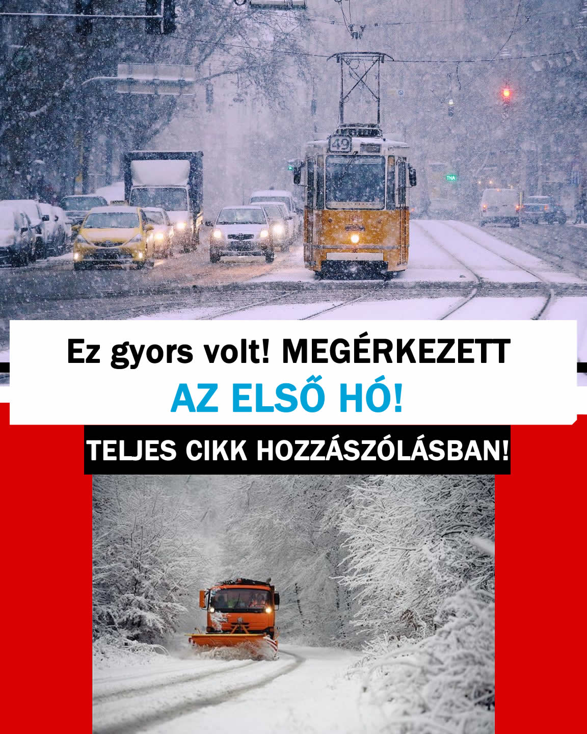 Ez gyors volt! MEGÉRKEZETT AZ ELSŐ HÓ!