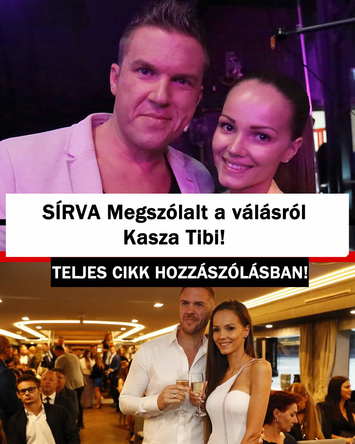 SÍRVA Megszólalt a válásról Kasza Tibi!