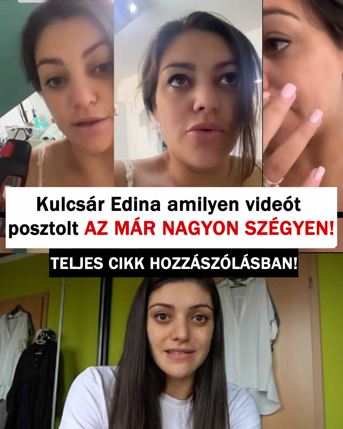 Kulcsár Edina amilyen videót posztolt AZ MÁR NAGYON SZÉGYEN!