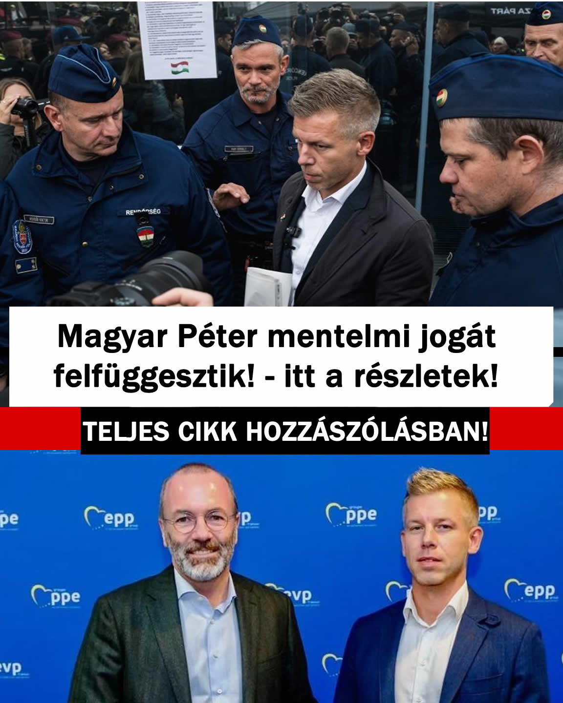 Magyar Péter mentelmi jogát felfüggesztik! – itt a részletek!