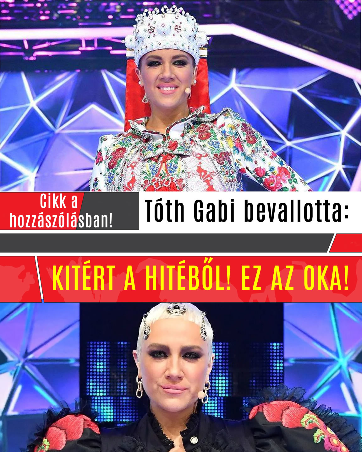 Tóth Gabi bevallotta: KITÉRT A HITÉBŐL! EZ AZ OKA!